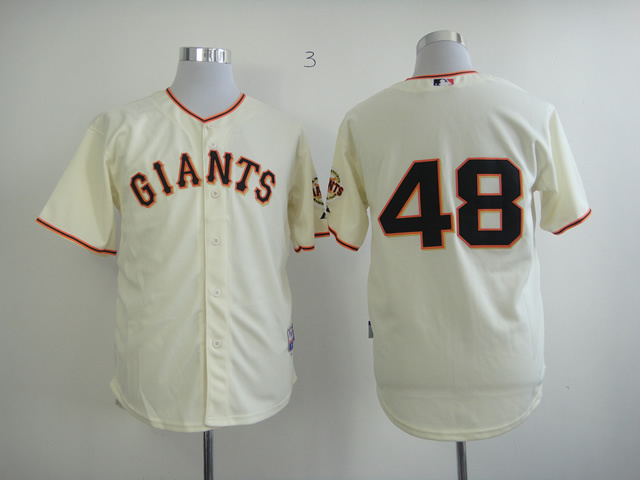 Men San Francisco Giants #48 Sandoval Cream MLB Jerseys